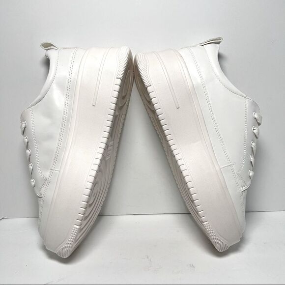 Princess Polly Dylan White Eco Vegan Leather Platform Sneakers 9 - Picture 5 of 11
